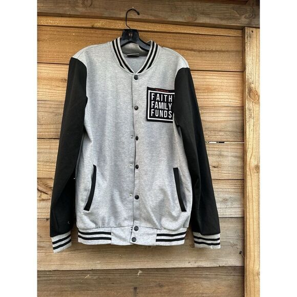 Faith Family Funds Men's Medium Varsity Style Jacket The F. Life Brand - Picture 2 of 10